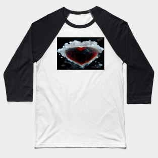 Broken Frozen Heart Art   /  Broken Hearts Unwind Designs Baseball T-Shirt